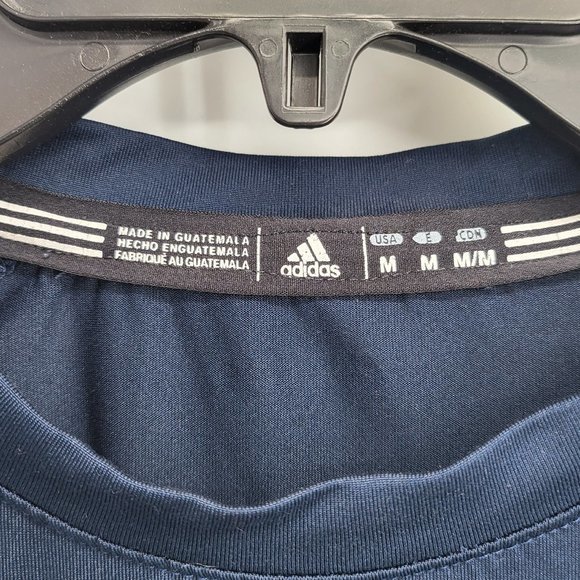 University of Illinois Mens‎ Adidas ClimaLite Athletic T Shirt Size Medium Blue - Picture 4 of 5